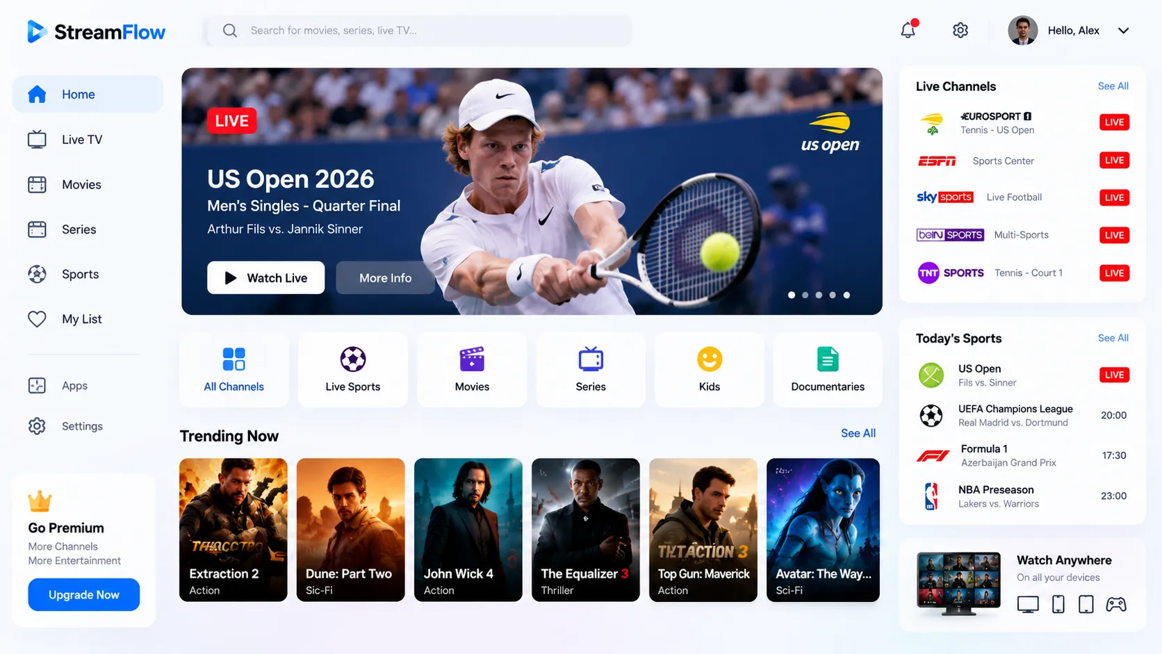 Drei Set-Top-Box-Typen im Vergleich: klassischer DVB-C-Receiver mit Kabelanschluss, MAG IPTV-Box mit LAN-Kabel und Android-Box mit HDMI am Fernseher