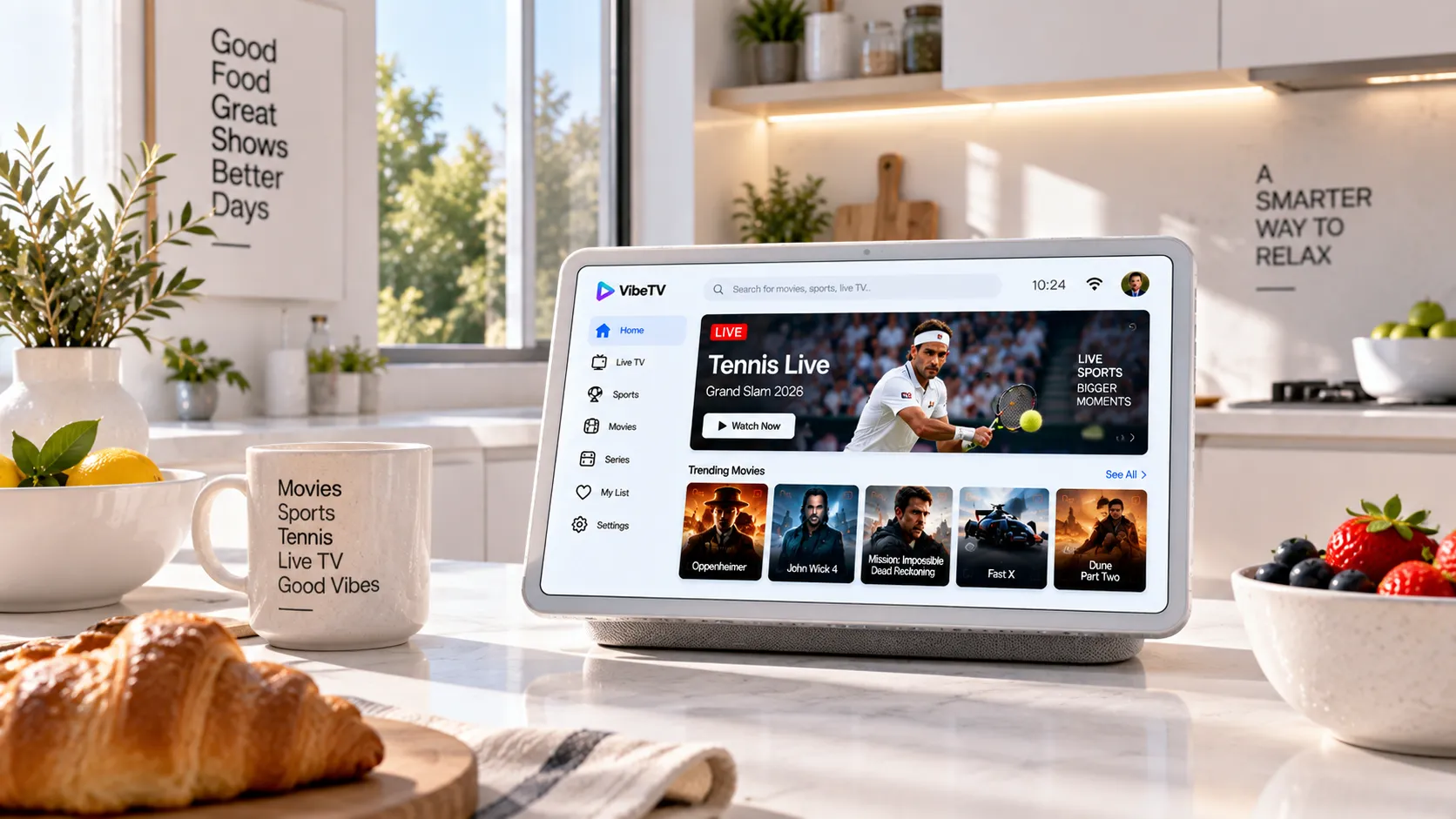 XCIPTV App auf Fire TV Stick: Konfigurationsmenü mit Xtream Codes API-Eingabe für Server-URL, Benutzername und Passwort